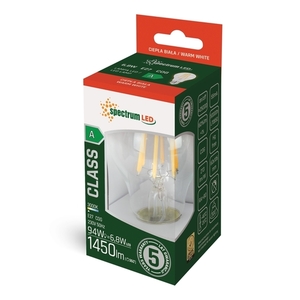 Led Gls E27 230 V 6,8 W Cog A Class Ww Clear Spectrum 5 rokov záruka 1 Led Gls E27 230 V 6,8 W Cog A Class Ww Clear Spectrum 5 rokov záruka small 1