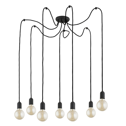 Skontrolujte Čierna závesná lampa Qualle 7 Pł