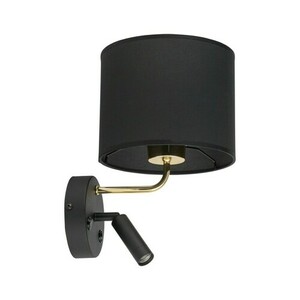 Richi čierna/zlatá nástenná lampa 1Xe27+1Xg9 small 5