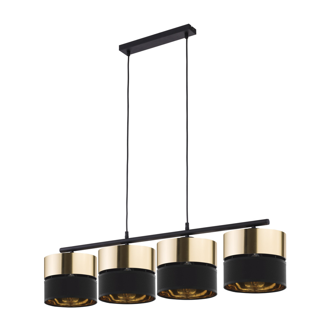 Hilton svart/guld taklampa 4 Pł