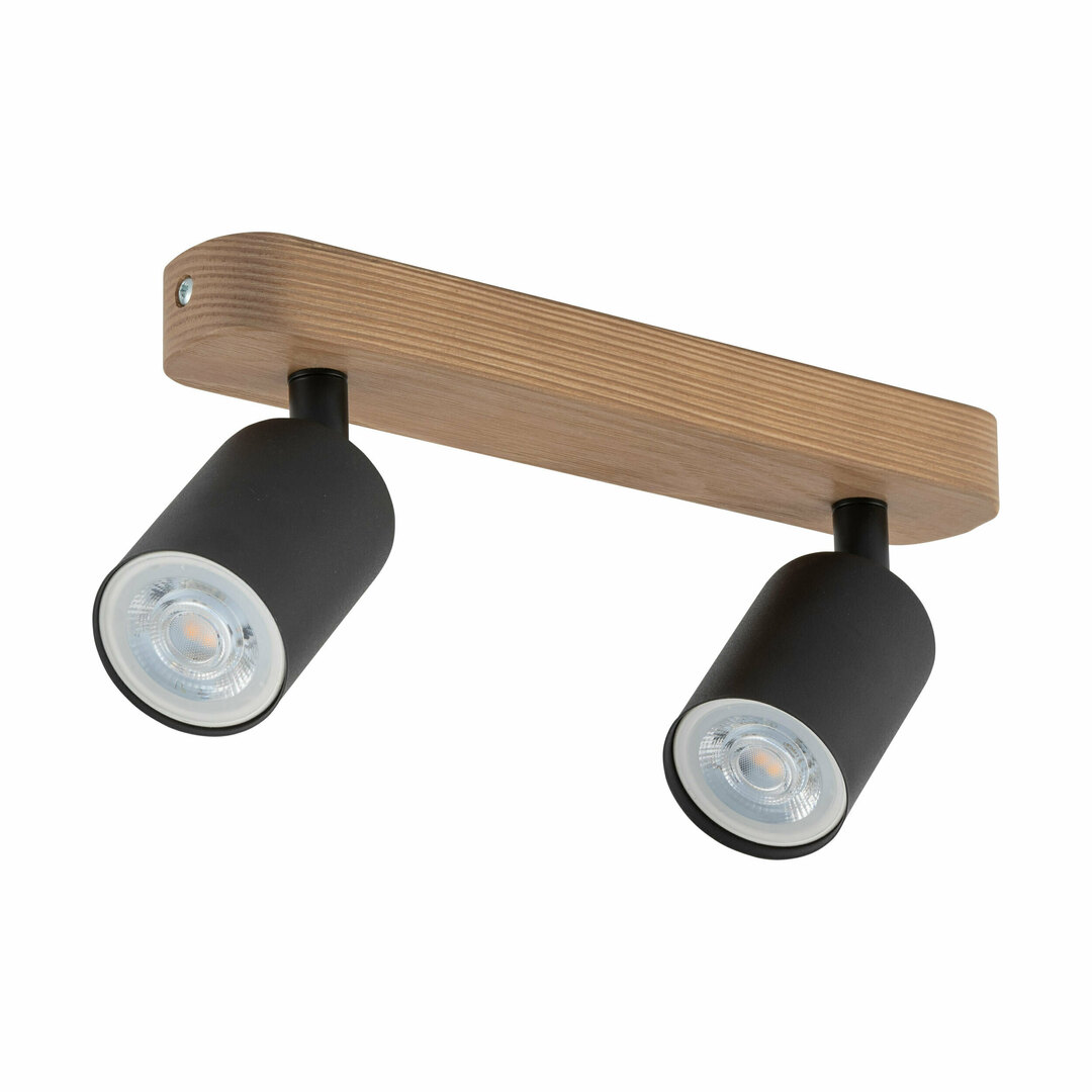 Stropné svietidlo Top Wood Black 2 Pł