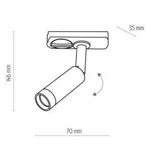 Tracer Led biela/chróm small 2