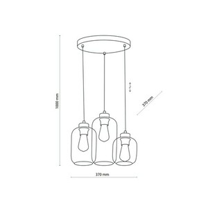Marco Zelená 3-Plt kruhová závesná lampa small 3
