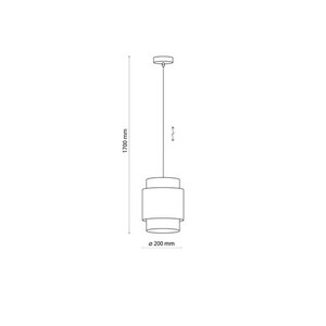 Boho čierna závesná lampa 1 Pl 200 small 3