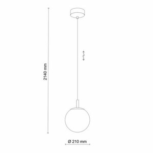 Zlatá závesná lampa Cadix 1 Pł 210 small 4
