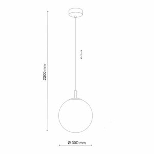 Zlatá závesná lampa Cadix 1 Pł 300 small 3