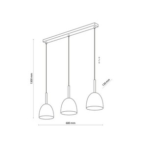 Čierna závesná lampa Nord 3 Pł small 6