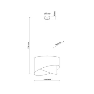 Grant Čierna závesná lampa 1 Pł small 6