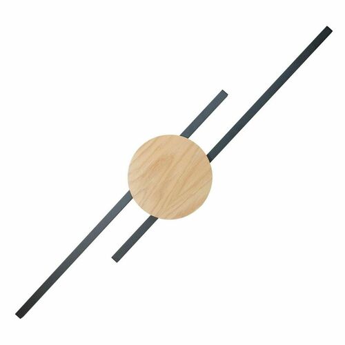 Skontrolujte Nástenná lampa Java Black Wood 2 Pł