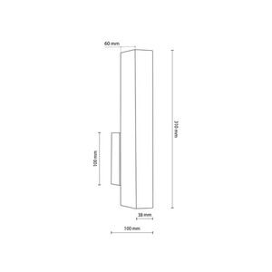 Nástenné svietidlo Teo Walnut Led small 7