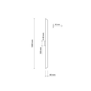 Navi White Long Led nástenné svietidlo small 5