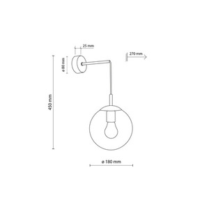 Priehľadná nástenná lampa Esme 1 small 3