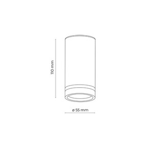 Biele stropné svietidlo Jet White 1x GU10 small 6
