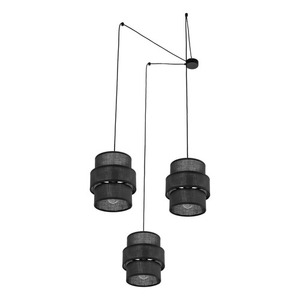 Čierna závesná lampa Calisto 3 small 2