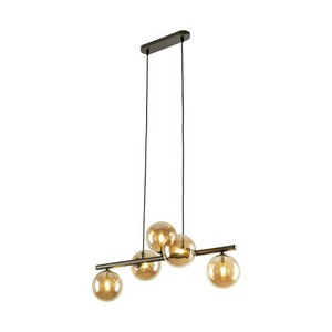 Hnedá závesná lampa Estera 5 small 1