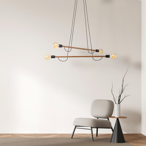 Závesné svietidlo Helix Wood Walnut 4 Pł small 1