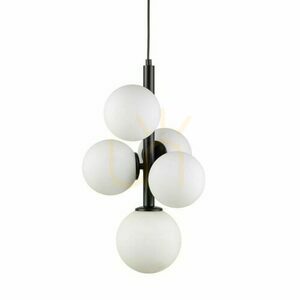 Závesné svietidlo Sigma Perla 5 čierne biele sklo 5x G9 SKU 33488 small 1