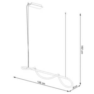 Závesné svietidlo GALAKSE148 čierne LED 2700-6500K Thoro small 8