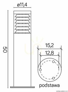 Vonkajší stĺpik SU-MA JOY 50 cm chróm nerezová oceľ 91065L-500 small 3