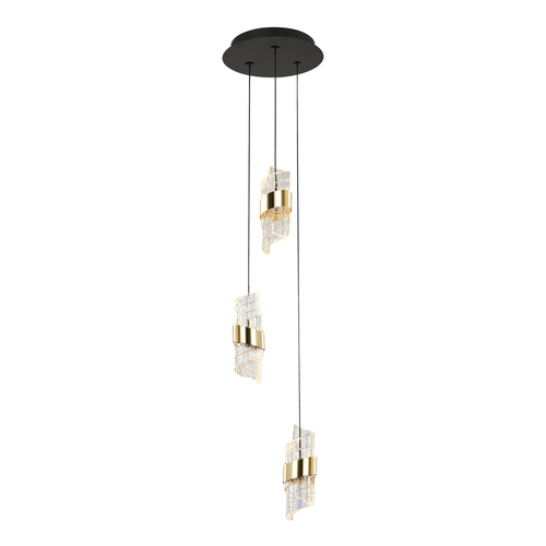Skontrolujte Závesná LED lampa Italux Tonga čierna 23W 3000K 3x LED PND-26374-3-23W-3K-BK-GD