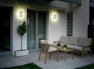 Vonkajšie nástenné svietidlo SU-MA AR-K100 LED 9W 4000K tmavý popol small 4