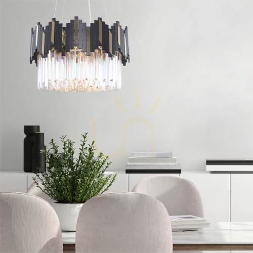 Skontrolujte Luster Zuma Line ROTTA 2200018M čierno-zlatý, 6×E14, Ø50 cm