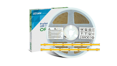 Skontrolujte PRO 3YB 12V 2400 LED COB 10W WW páska, 5 m