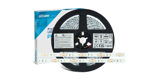 Skontrolujte Páska PRO 3Y 12V 300 LED 2835 SMD 4,8W WW RA90, 5 m