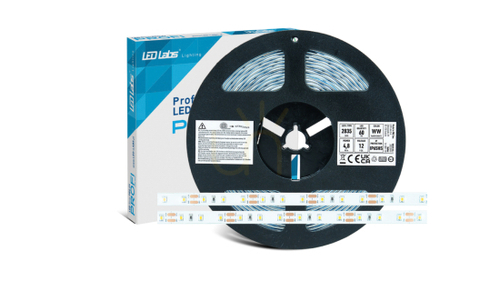 Skontrolujte Páska PRO 3Y 12V 300 LED 2835 SMD 4,8W CW RA90 HS, 5 m