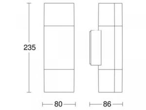 Vonkajšie nástenné svietidlo STEINEL L 910 antracitové LED 9,8 W bez senzora IP44 078720 small 2