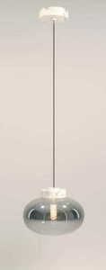 Závesné svietidlo Max Light Moonstone P0517 z dymového skla a bieleho mramoru, 45 cm small 0