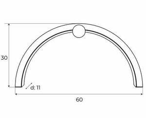 Nástenné svietidlo Max Light Trio Arc W0335 čierny chróm LED 16 W 60 cm IP44 small 2