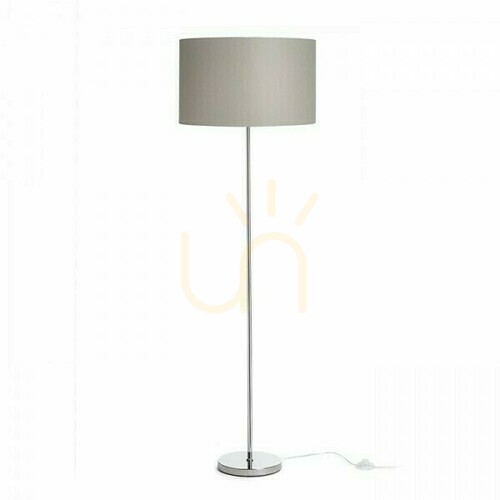 Skontrolujte Nyc/Ron 40/25 Stojacia lampa Chintz Light Grey/Chrome 230 V Led E27 11 W.