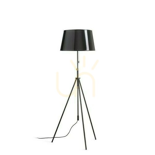 Skontrolujte Luton/Ridick Stojaca lampa lesklá čierna zlatá fólia/čierna/kov 230 V Led E27 11 W.