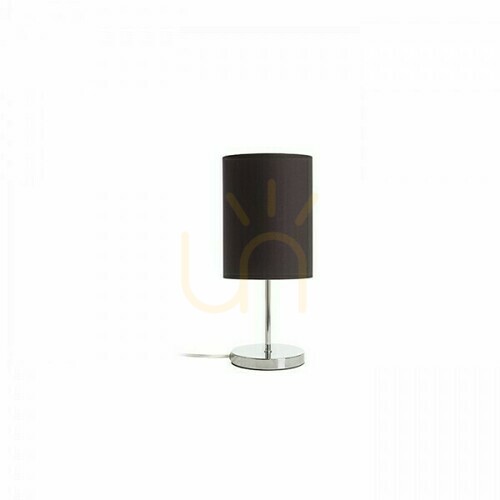 Skontrolujte Stolná lampa Nyc/Ron 15/20 Polycotton Black/Nickel 230 V Led E27 7 W.