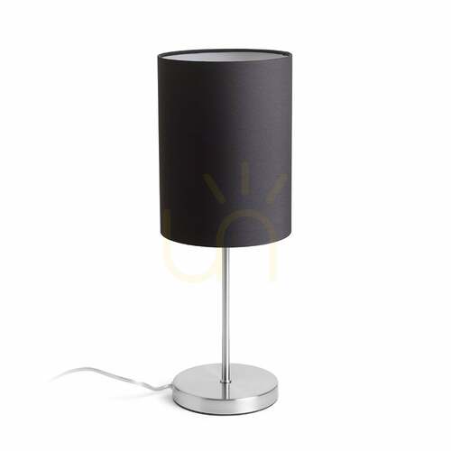 Skontrolujte Rendl NYC/RON 15/20 R14062 – stolná lampa E27, čierne tienidlo, niklové vyhotovenie