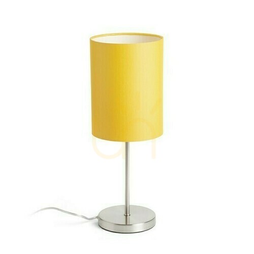 Skontrolujte Stolná lampa Nyc/Ron 15/20 Monaco Oil/Silverrene Pvc/Nikel 230 V Led E27 7 W.