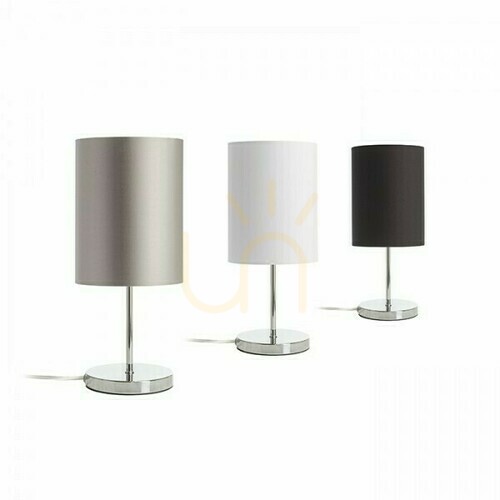Skontrolujte Nyc/Ron 15/20 Polycotton Stolná lampa biela/chróm 230 V Led E27 7 W.