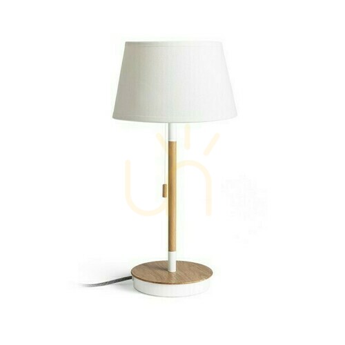 Skontrolujte Stolná lampa Keith/Alvis 24 s USB Cream White Beech 230 V Led E27 7 W.