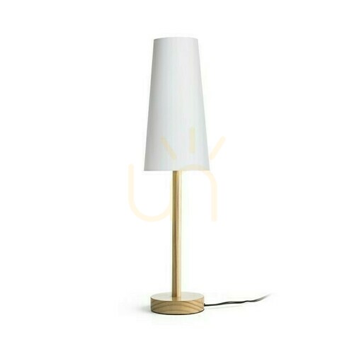Skontrolujte Stolová lampa Maui/Conny 15/30 Polycotton White/Wood 230 V Led E27 11 W.
