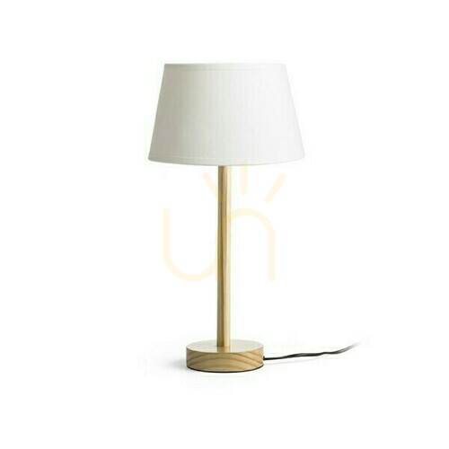 Skontrolujte Maui/Alvis Stolná lampa 24 krémovo biele drevo 230 V Led E27 7 W.