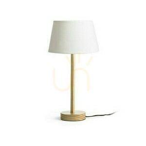 Maui/Alvis Stolná lampa 24 krémovo biele drevo 230 V Led E27 7 W. small 0