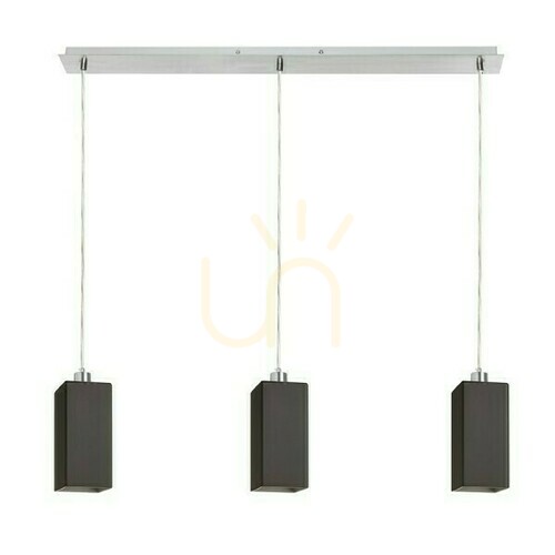 Skontrolujte Liz Iii 80 Čierne sklo/chróm Závesné svietidlo 230 V Led E27 3x11 W.