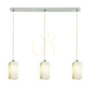 Liz Iii 80 Opálové sklo/chróm Závesné svietidlo 230 V Led E27 3x11 W. small 1