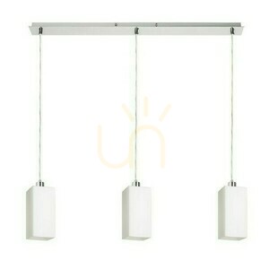 Liz Iii 80 Opálové sklo/matný nikel Závesné svietidlo 230 V Led E27 3x11 W. small 1