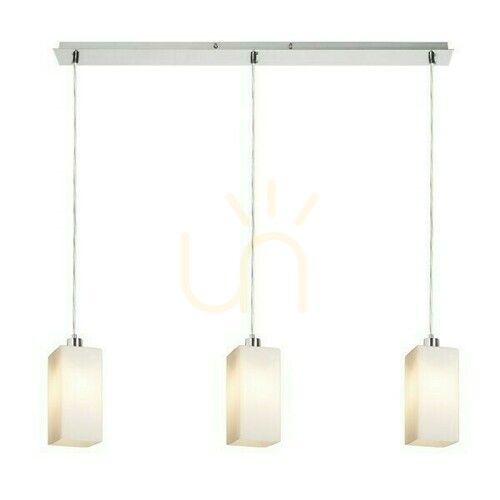 Skontrolujte Liz Iii 80 Opálové sklo/matný nikel Závesné svietidlo 230 V Led E27 3x11 W.