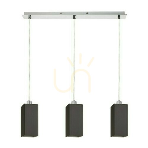 Skontrolujte Liz Iii 60 Čierne sklo/chróm Závesné svietidlo 230 V Led E27 3x11 W.