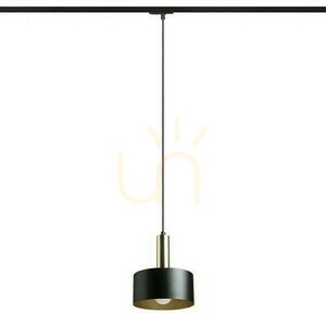 Čierno-zlatohnedé závesné svietidlo pre 1-fázovú lištu Rendl GIULIA 20 E27 15 W R13989 small 2