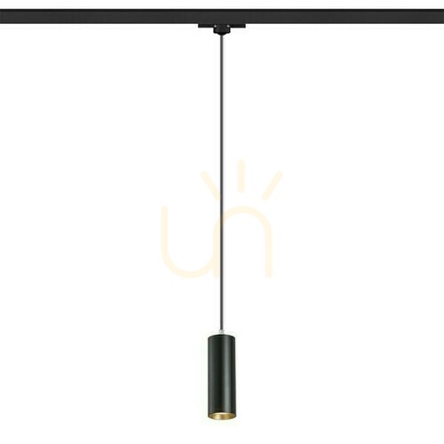 Skontrolujte Závesné svietidlo Mavro pre 3 fázy. Koľajnice čierna/zlatá 230 V Led 12 W 38° 3000 K