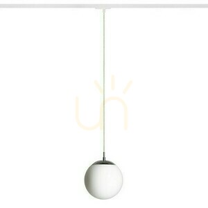 Závesné svietidlo Luna 20 na 1 fázu. Opálové sklo/chróm 230 V Led E27 15 W koľajnice. small 1